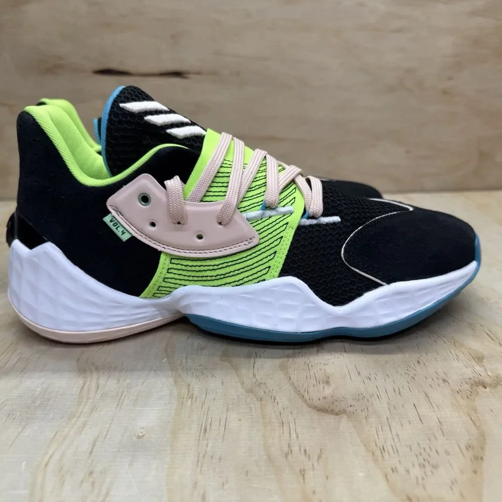 NEW adidas Harden Vol. 4 Men's Basketball Shoes Black Green FY0874 Size 8